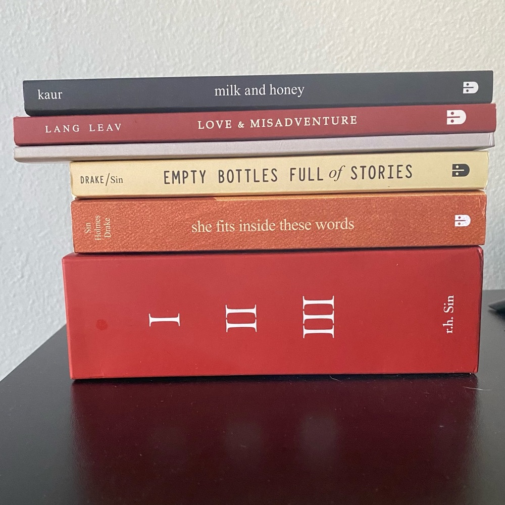 Set of poetry books